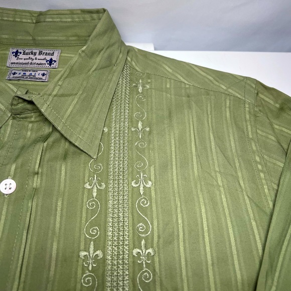 Lucky Brand Embroidered Long Sleeve Small Mens Shirt - Picture 3 of 5